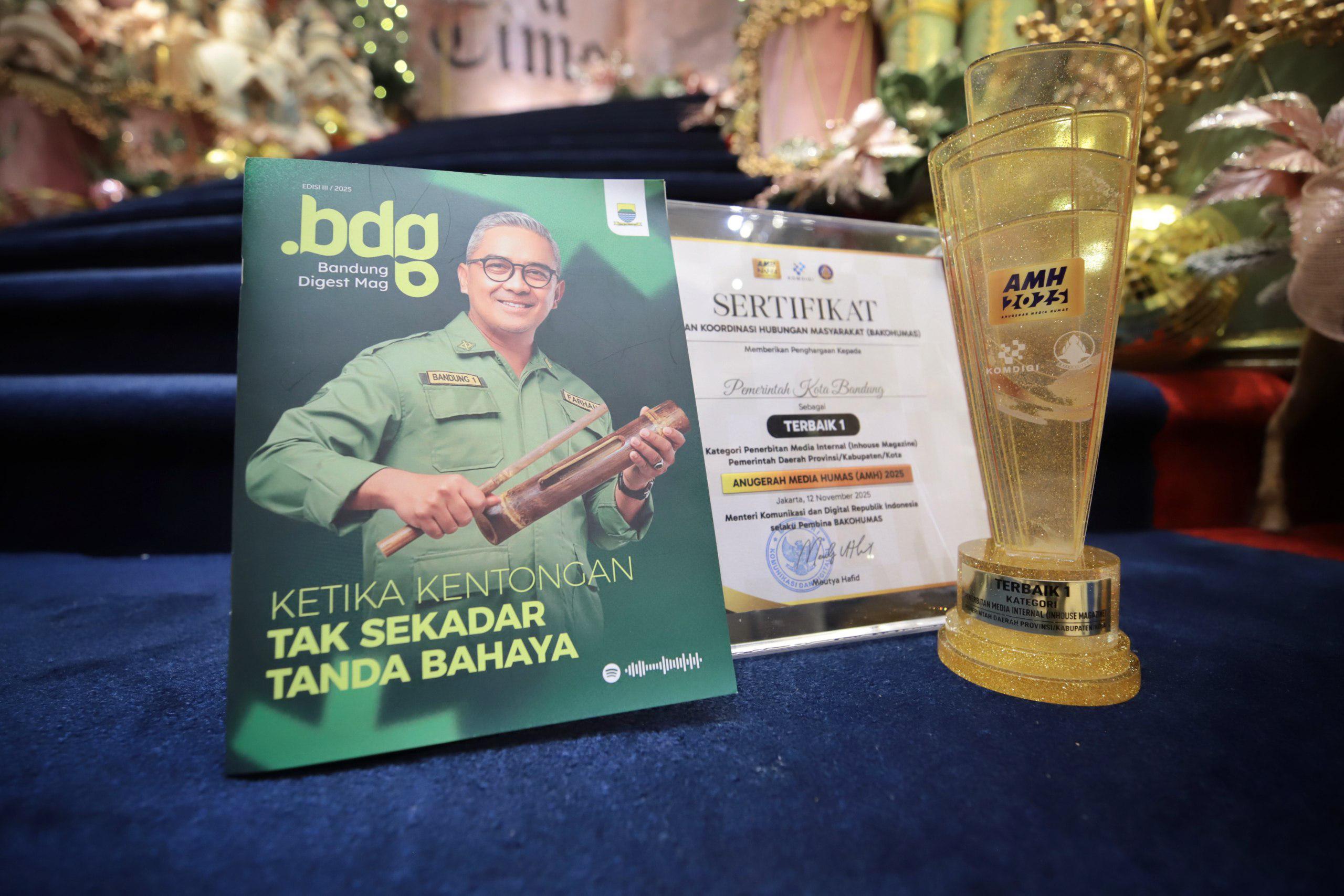 Pemkot Bandung Raih Penghargaan Terbaik I Anugerah Media Humas 2025